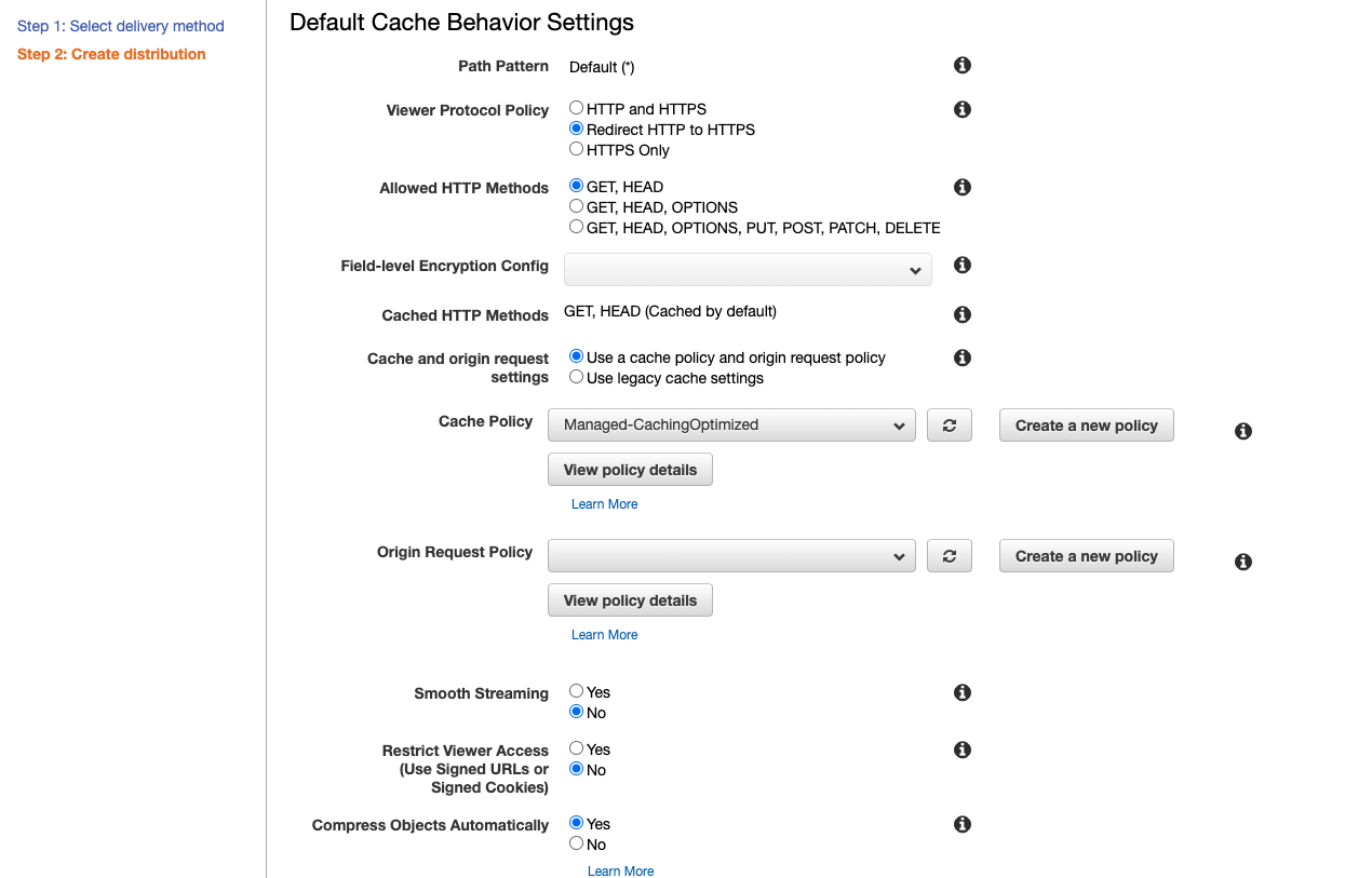 Behavior Settings